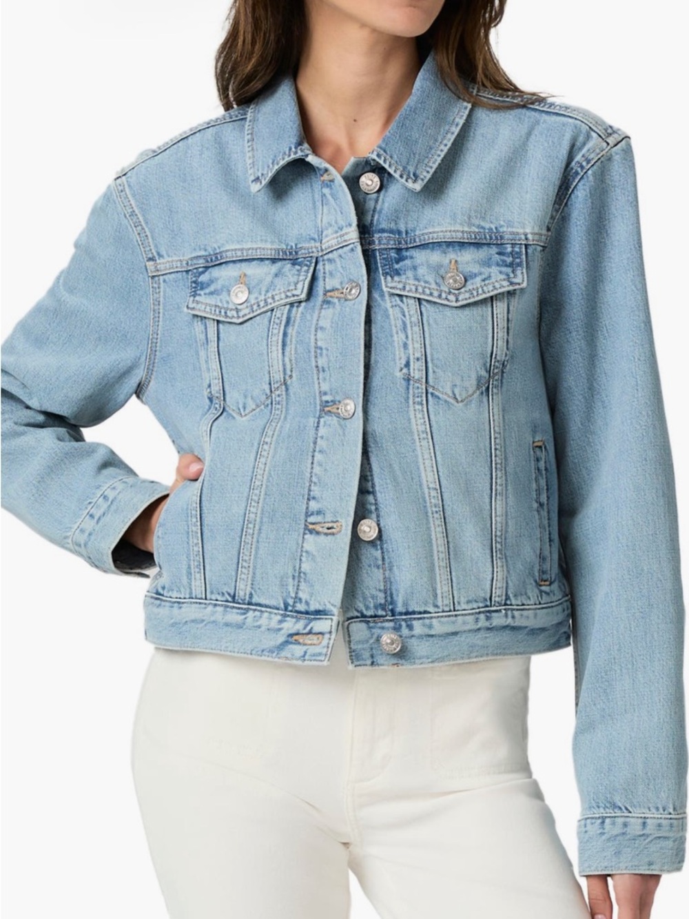 NWT PAIGE Cici Denim Jacket Size Large